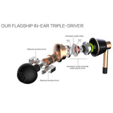[1MORE_Headphones_Earphones],[1MORE_Headphones_Earphones],1MORE Triple Driver Premium In-Ear Headphones (Earphones/Earbuds/Headset) with Apple iOS and Android Compatible Microphone and Remote 